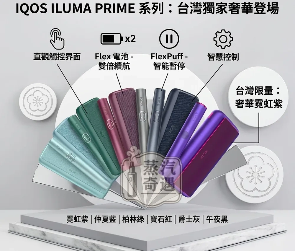 IQOS ILUMA I PRIME翻蓋加熱菸設備 5色現貨 TEREA專用 感應加熱免清潔高階首選 20支續航